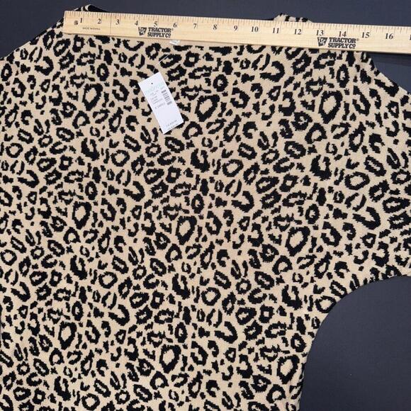 Maurices Cheetah Cat Print Dolman Sweater Quiet Luxury Classic Business Casual - Picture 12 of 14